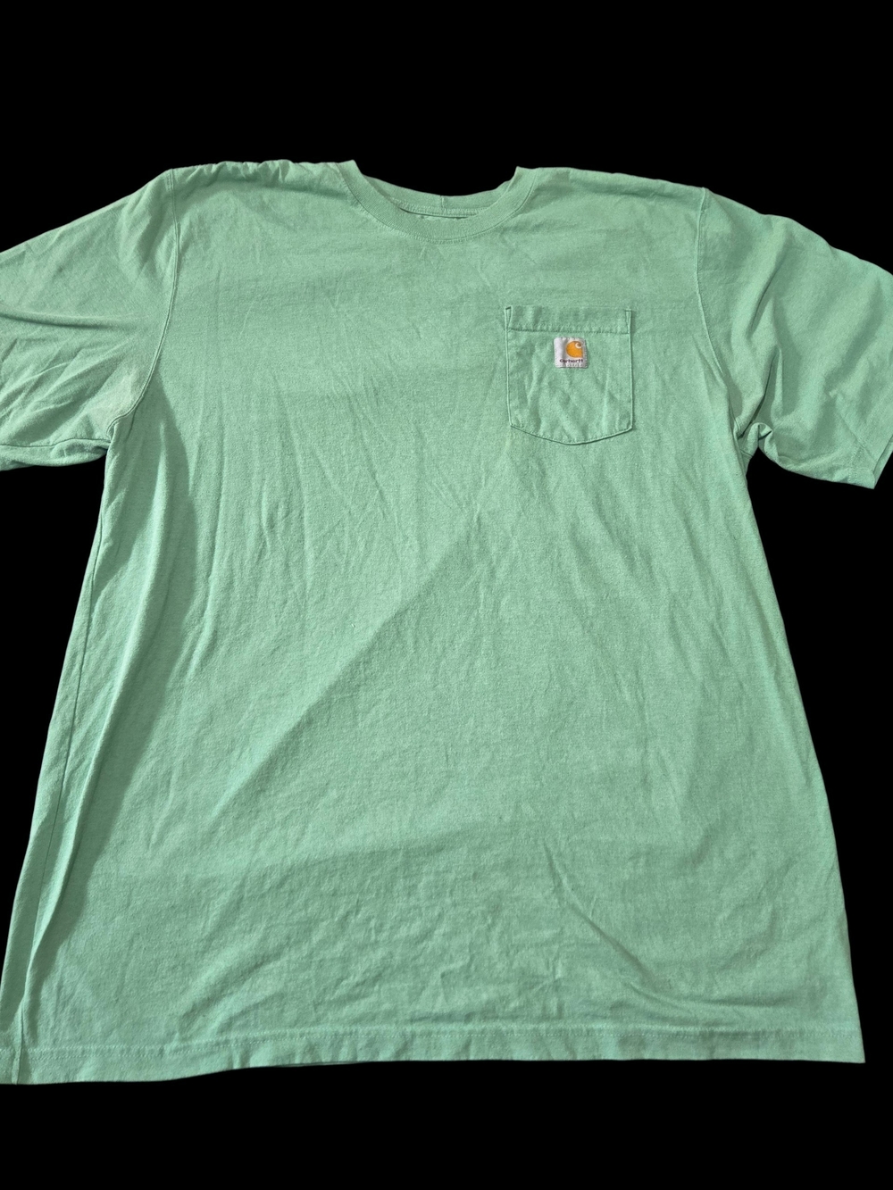 Carhartt Men's Pocket T-Shirt in Mint Green 2XL Tall Loose Fit